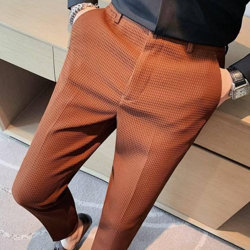 Clothing Waffle Trousers - Brown