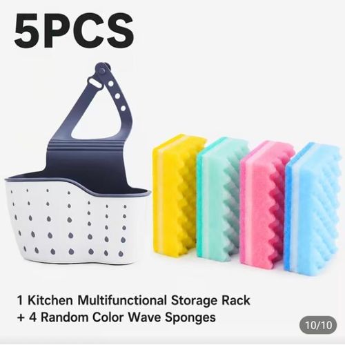 AD 5 in 1 Kitchen washing Kit Set - Multicolour