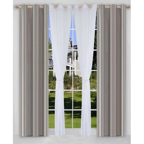 product_image_name-Generic-4pcs set curtains(2pcs sunblock curtains and 2 pcs voile curtains)-grey (150 x 240 cm)-1