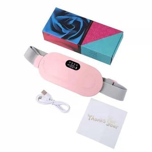 product_image_name-Generic-Menstrual Heating Pad Belt with Vibration for Menstrual Pain Relief - Pink-1