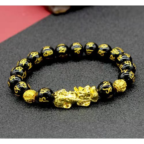 Shop Fashion Feng Shui Black Obsidian Wealth Lucky Jewelry Bracelet ...