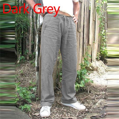 RONGKAI Mens Linen Pants Drawstring Casual Cotton Summer Beach Trousers,  Beige, 3XL price in UAE | Amazon UAE | kanbkam