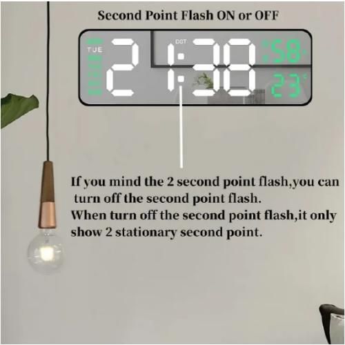 product_image_name-Generic-9 Inch Large Digital Wall Clock USB Powered TEMP Humidity Week Auto Dimmer DST Table Clock 12/24H Electronic LED Alarm Clock-6