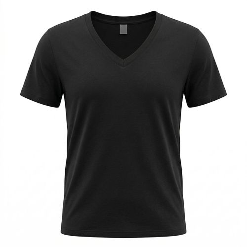 Fashion Women's 4-Piece V-Neck Plain T-Shirt Set - Sky Blue/Black/Brown/Gray - image 3