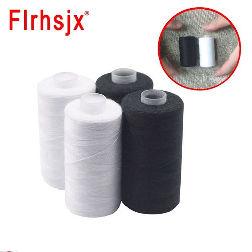Shop Generic 500-3000m Polyester Sewing Thread Spools Black White Threads  for Sewing Machine Online