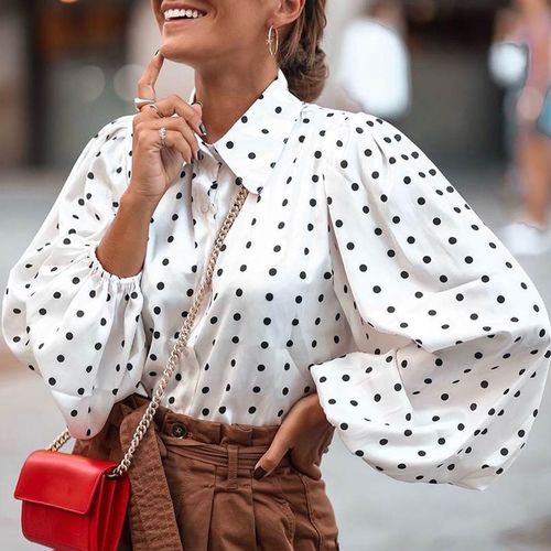 polka dot summer blouse