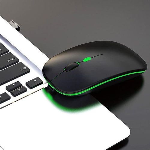 product_image_name-Generic-Rechargeable Wireless Mouse - Black-2
