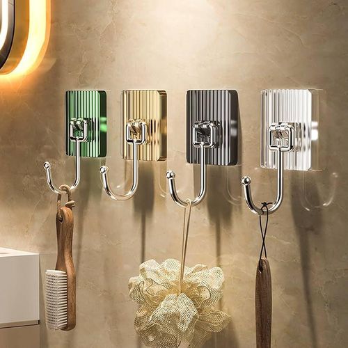 Generic 10PC Set Adhesive Wall Hook Hanger- Transparent