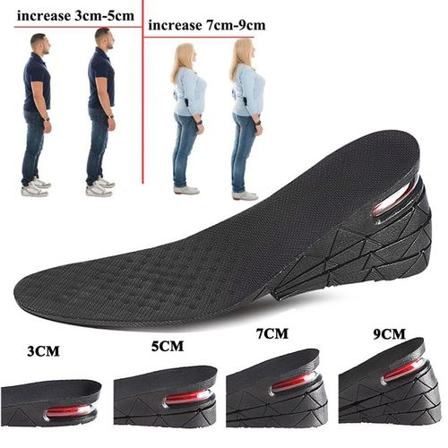 Shop Generic 3/5/7/9cm Height Increase Insole Height Invisible Lift  Adjustable Heel Lifting Inserts Shoe Pads Women Men dropshipping(#Black)  Online