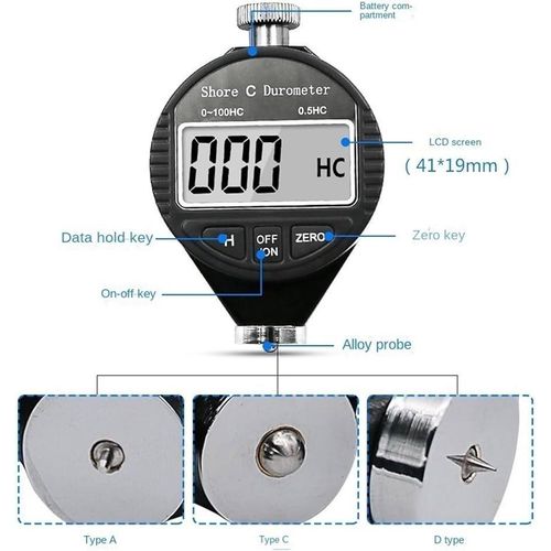 Generic Portable Digital Shore D Durometer Hardness Tester - Black - image 4