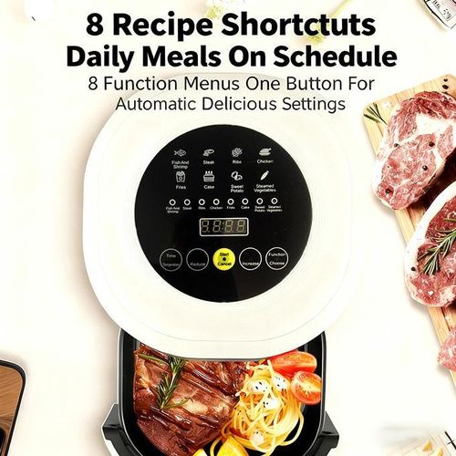 product_image_name-Generic-Home air fryer 8L steaming and baking integrated non flipping large capacity oil-free and non stick multifunctional electric fryer-5