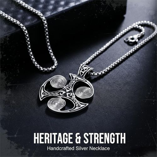 product_image_name-Fashion-ASCENT Vintage Windmill Design Titanium Steel Necklace – Retro Style Silver Pendant Chain For Men and Women -4