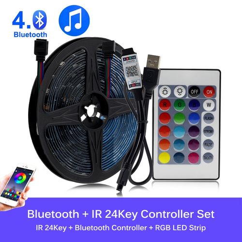 Details of RGB Changeable USB LED Str5050 DIY Flexible LED Light Bluetooth  Control / Music Control LED TV Background Lighting.-Bluetooth 24Key Set-No - 3m