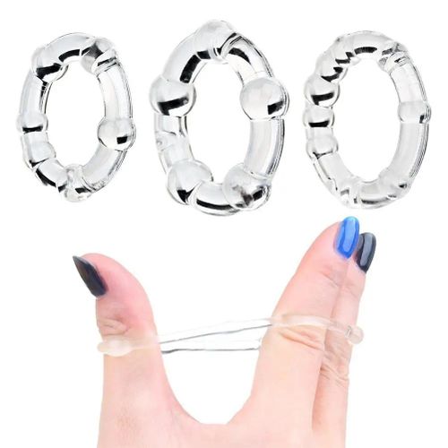 Gm Penis Ring for Men, Delay Ejaculation, Long Lasting Erection Ring, Sex Toys - 3 Pcs - image 4