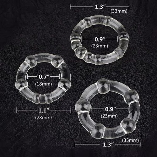 Gm Penis Ring for Men, Delay Ejaculation, Long Lasting Erection Ring, Sex Toys - 3 Pcs - image 7