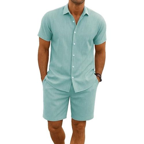product_image_name-COOFENRISY-2 Piece Short Sleeve Shirts and Shorts-3