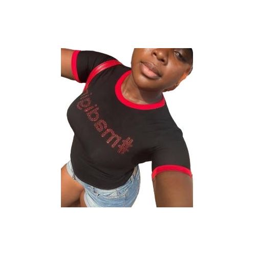 product_image_name-Generic-Fashion Casual Basic Top - Black/Red-1