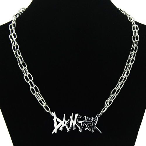 product_image_name-Fashion-ASCENT Silver Graffiti Letter Choker – Trendy Hip Hop Necklace Unisex For Men and Women-8