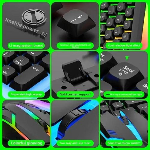 product_image_name-Generic-Mechanical Luminous Gaming Keyboard + Mouse Set , Colorful Glow Wired Keyboard & Mouse Set,Office Game Color Set-3