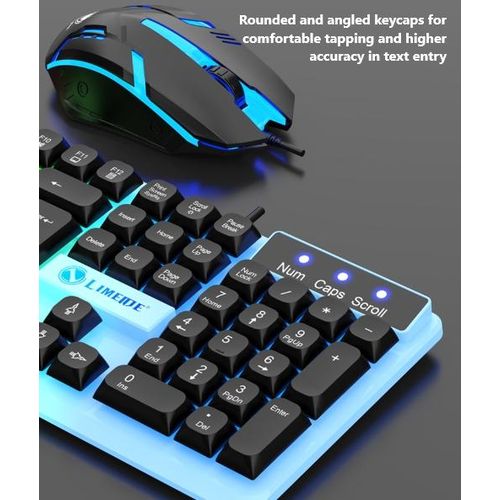 product_image_name-Generic-Mechanical Luminous Gaming Keyboard + Mouse Set , Colorful Glow Wired Keyboard & Mouse Set,Office Game Color Set-7