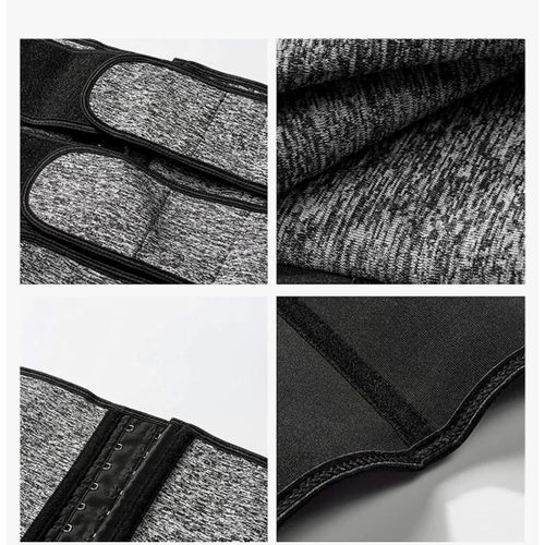 Generic 3XL Compression Waist Trainer/Tummy Control/Tummy Trimmer with hooks - Grey/Black - image 4