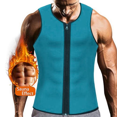 Shop Generic Men Body Shaper Sauna Vest Waist Trainer Double Belt Sweat  Shirt Corset Top Abdomen Slimming Shapewear Fat Burn Fitness Tops Online