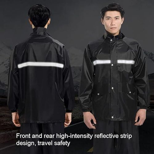 product_image_name-Gukbis-Raincoat and Rainpants Suit Full Body Rainproof Cycling Men and Women Outdoor Split Type - Black-8