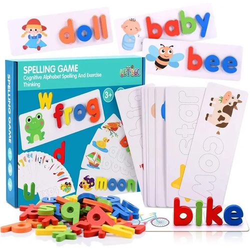 product_image_name-Generic-Children Puzzle Wooden Spelling Word Letter Games Toy Montessori Educational Toy-1