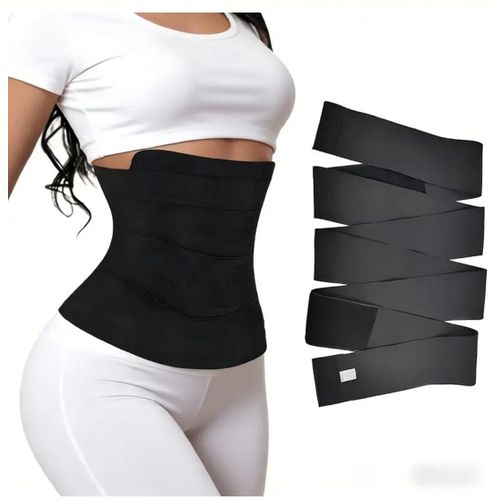 product_image_name-Generic-Shapewear, with Corex Waist Trainer Belt Women/Unisex Breathable Waist Trainer Belt – Adjustable Slimming Body Shaper Wrap for Tummy Control & Fitness - Posture Corrector and Abdominal Belt - Black-1
