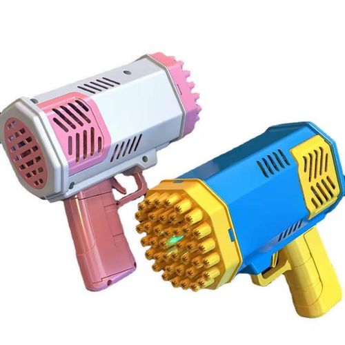 product_image_name-None-Portable 40 -Hole Rocket Launcher Bubble Gun. Handheld Electrical Automatic Party Birthday Gift Toy Made of Durable Plastic -2