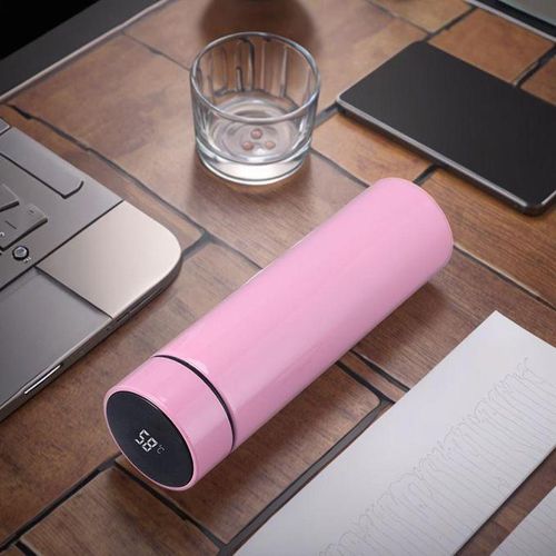 Generic 500ML Stainless Steel Smart Temperature Display Vacuum Flask – Pink - image 2