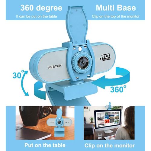 Generic Clear 2K Webcam  Mini USB Web Camera With Microphones Web Cam Cover For Video Chats And Virtual Conferences For Desktop Laptop Computer - image 3