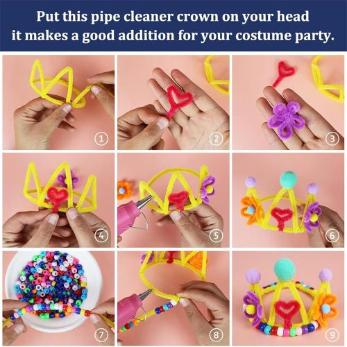 Generic Pipe Cleaners, 200pcs Chenille Stems, Pipe Cleaners for Crafts - image 6