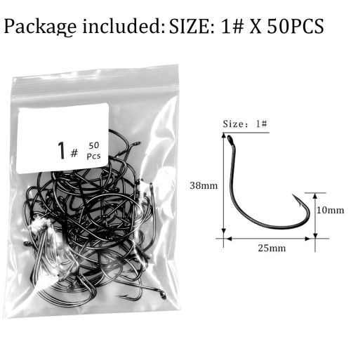 Shop Generic 50pcs Offset Fishing Hooks Wacky Rig Drop S Hook Crank Worm  Online