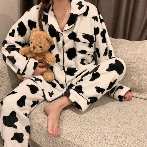 Shop Generic Velvet Pajama Woman Winter Warm Two Piece Set Thicken