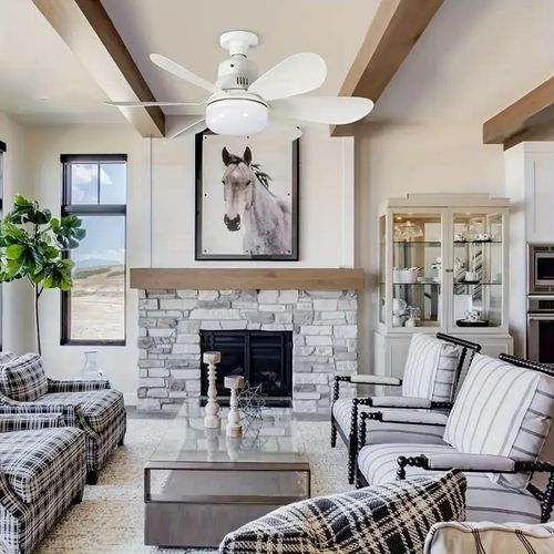 product_image_name-TIMBUTUS-Smart LED Ceiling Fan Light with Remote – Stepless Brightness & Color Control – E26/E27 Socket-6