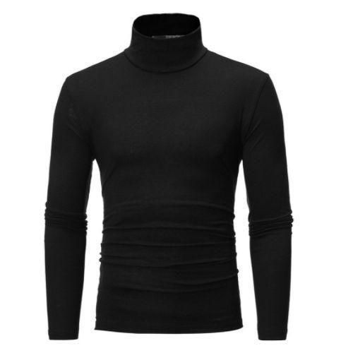 product_image_name-White Label-Men's Trendy Long Sleeve Shirts T-Shirt - Black-2