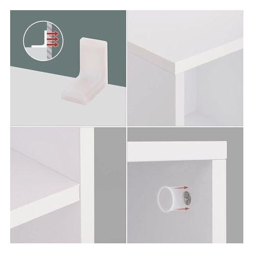 product_image_name-LASA-8-Shelf Cube Bookcase - White Wooden Storage Unit for Home & Office-5