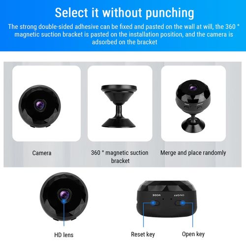 Generic Mini WiFi security camera, portable hidden su-rveillance camera - image 6