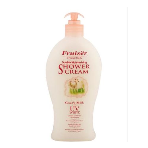 product_image_name-Fruiser-Goat’s Milk with UV White Shower Cream – Double Moisturizing Body Wash – 1000ml -1
