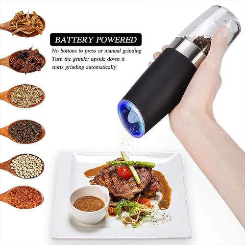 Electric Automatic Mill Pepper and Salt Grinder LED Light Peper Spice Grain  Mills Porcelain Grinding Core Mill Kitchen Tools