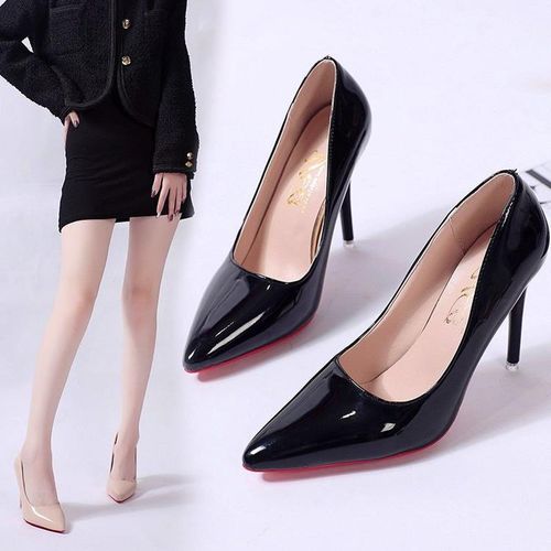 Kink- 1930s/1940s Style Fetish Round Toe High Heel Shoes Black Red or –  Dorothea's Closet Vintage