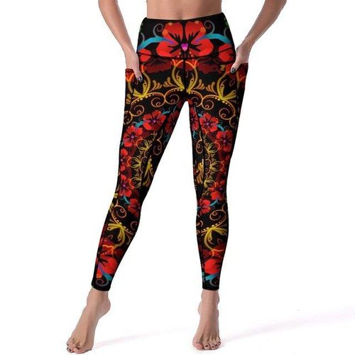 BUTTERFLY YOGA PANTS - HIGHER WAISTED - BUTTERFLY PRINT LEGGINGS