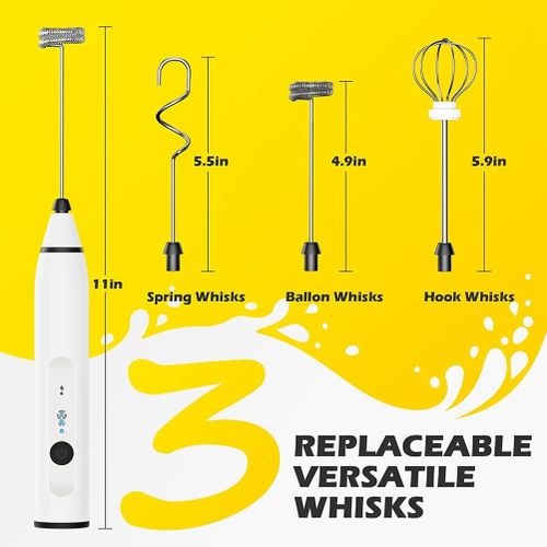 Handheld Electric Milk Frother Whisk Egg Beater USB Foamer Rechargeable