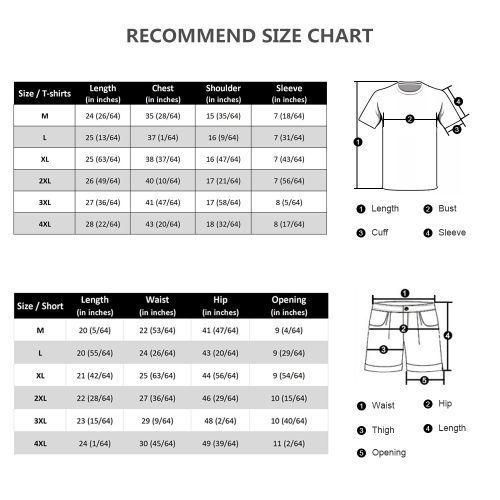 product_image_name-GALUIN-GALUIN T-Shirts +Shorts 100% Cotton Men's Short Sleeve Set- Blue-3