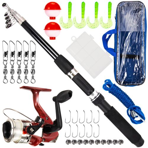 Shop Generic Fishing Rod and Reel Combo with Carry Case 36pcs Fishing Tackle  Set Telescopic Fishing Rod Pole with Spinning Reel Lures Float Hooks  Accessories Online