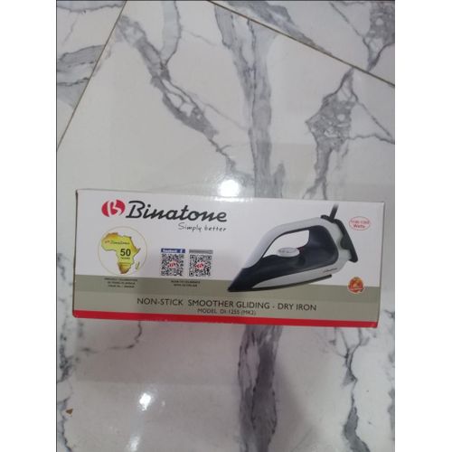 product_image_name-Binatone-Non-Stick Smoother Gliding Dry Iron-White/Black-2