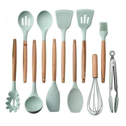 product_image_name-Generic-11 Piece Silicone Kitchen Utensil Set, Non-Stick Spoons-3