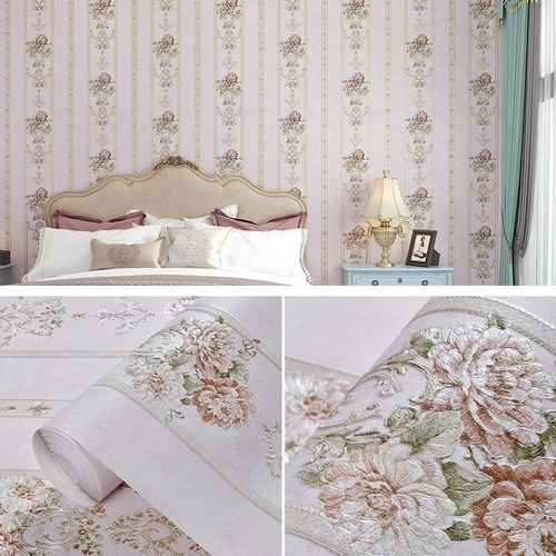 product_image_name-Generic-0.53x3m Modern Minimalist 3D Stereo Flower Self-Adhesive Wallpaper Wall Stickers TV Background-1