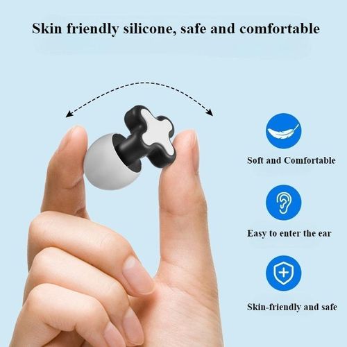 product_image_name-Generic-Silicone Anti-noise Earplugs, Swimming Earplugs, Reusable,Four-leaf clover- Black-5